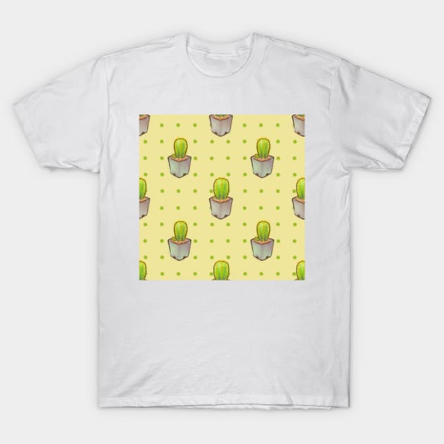 Green cactus T-Shirt by Phasuthorn Design
